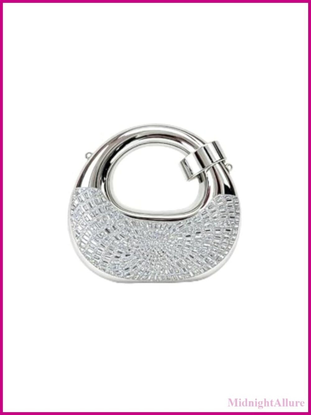 Rhinestone Crescent Moon Evening Bag Acrylic Clutch Chain Strap